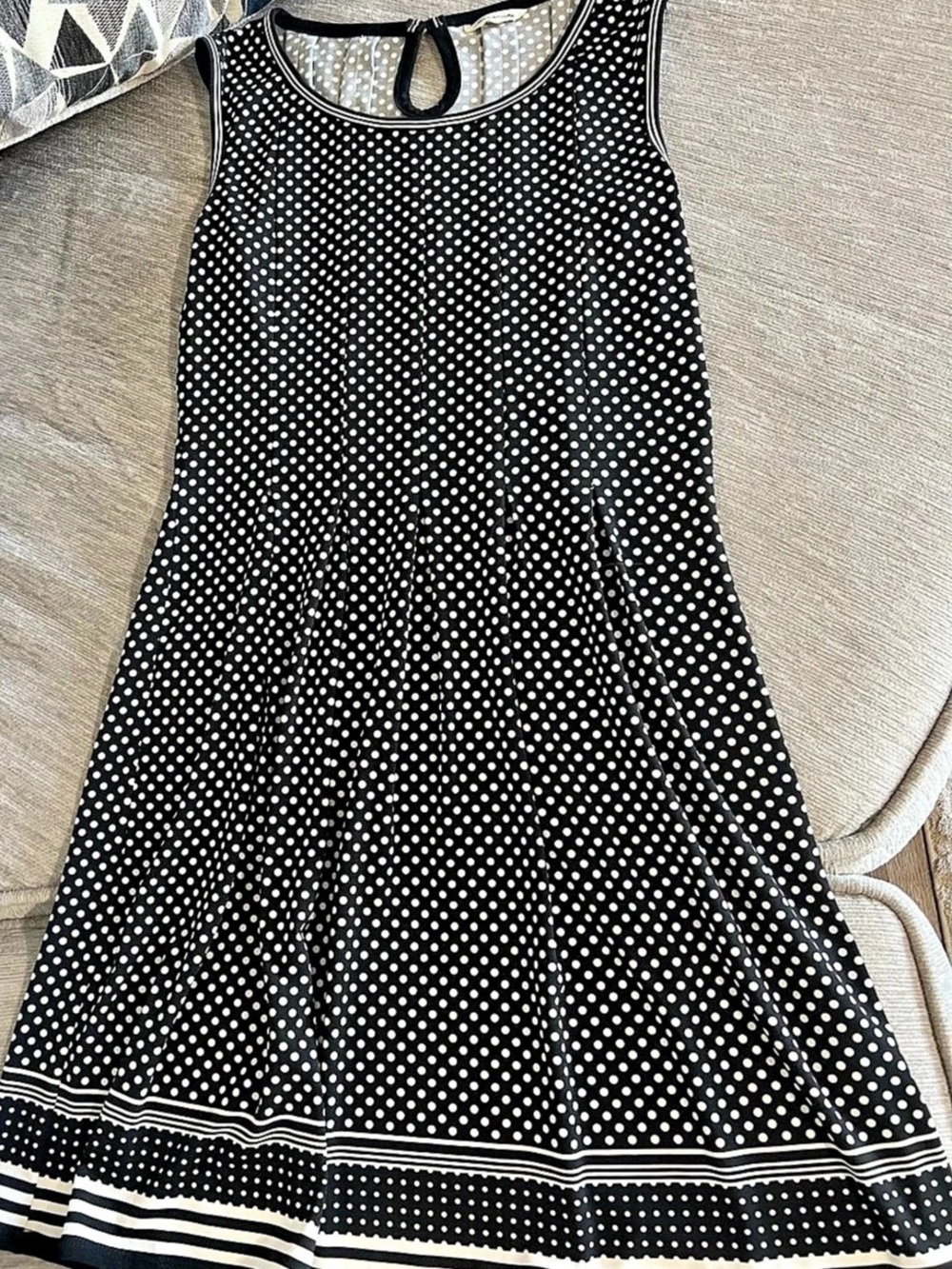 Max Studio Polka Dot Mini Dress in Black & White Size Medium